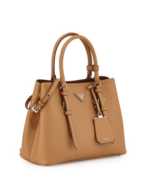 prada saffiano cuir double bag sizes|authentic Prada saffiano.